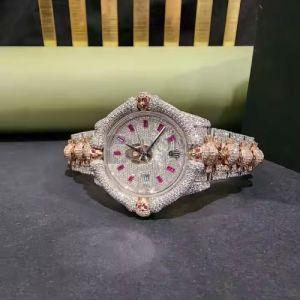 Customised Skull Design Mossianite Diamond Watch