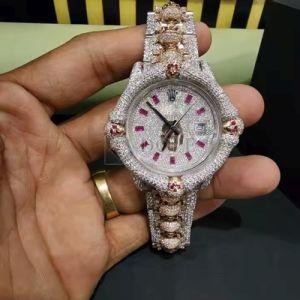Customised Skull Design Mossianite Diamond Watch