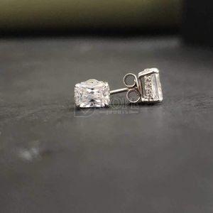 Elegant Radiant Cut Unique Diamond Stud Earrings