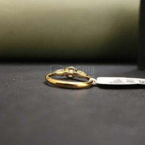 Elegant Three Stone Round And Pear Cut Diamond Ring