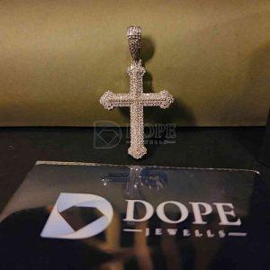 Fully Iced Out Cross Hip Hop Diamond Pendant
