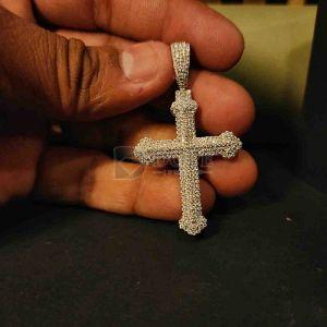 Fully Iced Out Cross Hip Hop Diamond Pendant