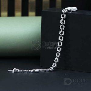 Glamorous 925 Sterling Silver Moissanite Diamond Bracelet