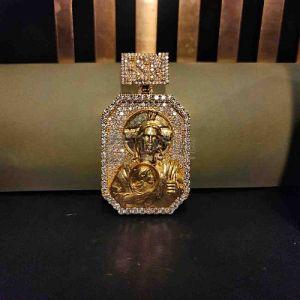 Golden Hip Hop Fsm Charm Moissanite Diamond Pendant