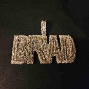 Iced Out Custom Brad Hip Hop Diamond Pendant