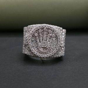 IGI Certified 18KT Silver Plated Crown Shape Hip Hop Diamond Ring