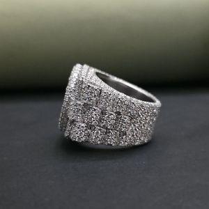 IGI Certified 18KT Silver Plated Crown Shape Hip Hop Diamond Ring