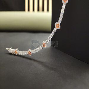 Ladies Designer 925 Sterling Silver Diamond Bracelet