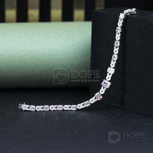 Ladies Exclusive Emerald Purple Diamond Bracelet