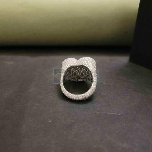 Ladies Heart Shape Design Hip Hop Moissanite Diamond Ring