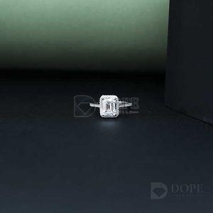 Ladies Modern Cut Moissanite Diamond Ring