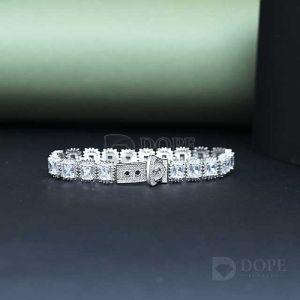 Ladies Radiant Diamond Single Line Bracelet