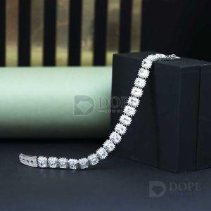 Ladies Radiant Diamond Single Line Bracelet