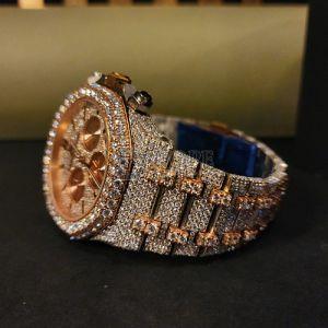 Latest Look Unique Chronograph Moissanite Diamond Watch