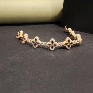 Luxury Golden Sterling Silver Ladies Diamond Bracelet