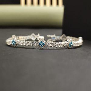 Luxury Round Cut Moissanite Diamond Bracelet