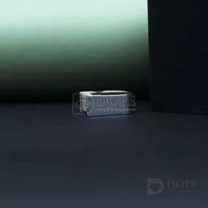 Mens 18kt Solid Gold Ice Out Lab Grown Diamond Ring