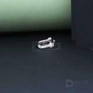 Mens Ice Out Lab Grown Moissanite Diamond Ring