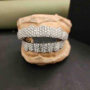Mens Stunning Custom Iced Diamond Grillz Set