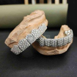 Mens Stunning Custom Iced Diamond Grillz Set
