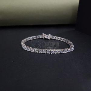Princess Cut Moissanite Diamond Bracelet
