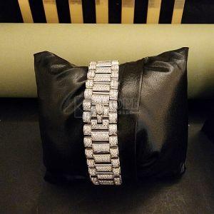 Rolex Designer Diamond Watch with Quartz Movement and Baguette Style Numerals