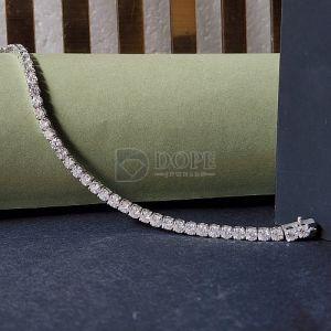 Round Cut Moissanite Diamond Tennis Bracelet