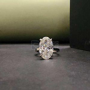 Solitaire Oval Shape Moissanite Engagement Ring