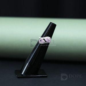 Sterling Silver Pear Cut Pink Diamond Ring