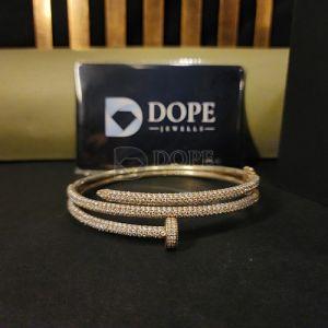 Stylish Ladies 925 Sterling Silver Diamond Bracelet