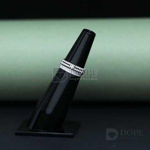 Unisex 14KT Fine Gold Double Row Diamond Wedding Band
