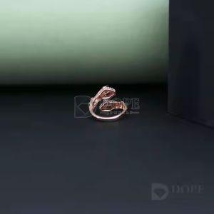Unisex 14kt Solid Gold Hip Hop Lab Grown Diamond Ring
