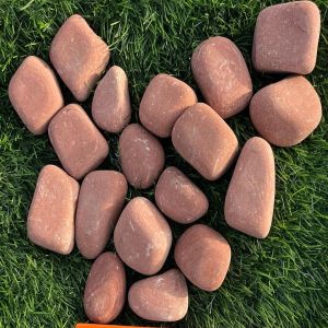 Red Dholpur Pebble Stones