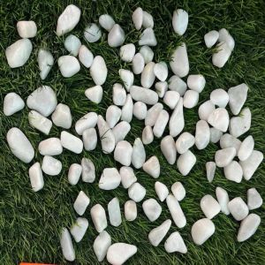 Snow White Marble Pebble Stones