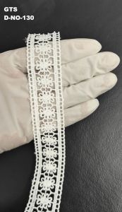 White Decorative Polyester GPO Lace