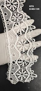 White Floral Polyester GPO Lace Trim