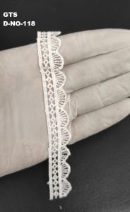 White Net Pattern Polyester GPO Lace