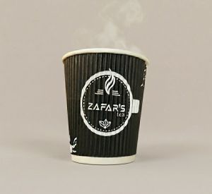 Premium Ripple Wall Paper Tea Cup for Hot Beverages