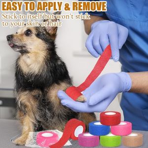 Dogs Cat Cohesive Self Adhesive Bandage Wrap