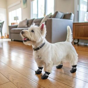 Dog Boots Protector Anti-Slip Upgraded Black Shoes