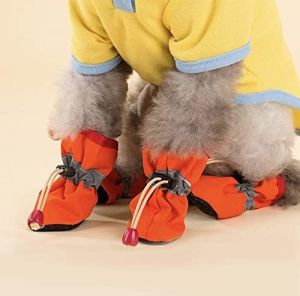 Dog Boots Protector Anti-Slip Upgraded Dog Sole Shoes with Reflective Straps Design All Dog Breed