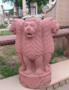 Red Sandstone Ashok Stambh Pillar
