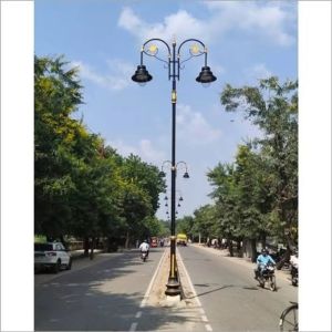Decorative Dual Arm Street Light Pole