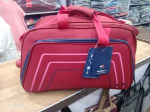 Red Nylon Travel Bag