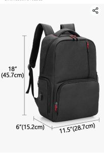 Rexine Black Laptop Backpack