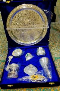 10 Inch Aluminium Pooja Thali Set