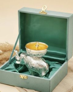 Decorative Aluminium Elephant Diya