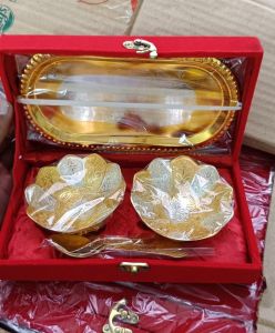 Decorative Gold Plated Aluminium Bowl Set