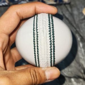 Academy White Leather Cricket Ball