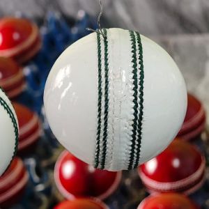 White Match Cricket Leather Ball